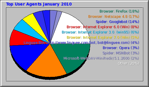 Top User Agents January 2010